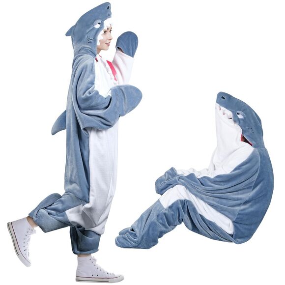 Other - 9529 Shark Blanket Hoodie Onesie & , Upgraded Zipper Design, Arms & Feet